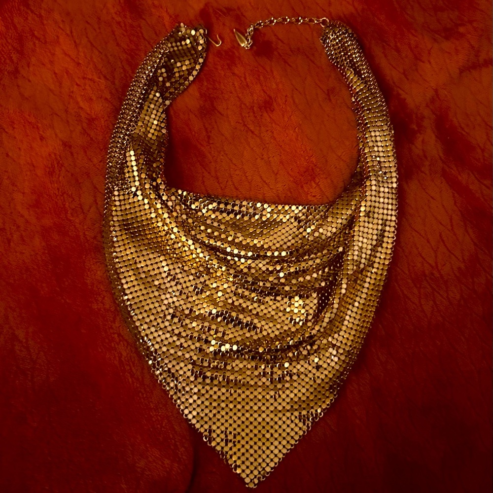 Vintage Whiting and Davis Chain Mail Bib Choker